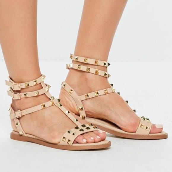 missguided studded sandals